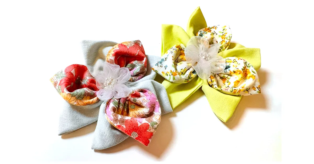 手縫いでかんたん！ハレの日の胸元をかわいく飾る、布製コサージュの作り方