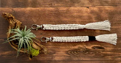マクラメに挑戦！スクエアノット（square knot）のキーホルダーの作り方