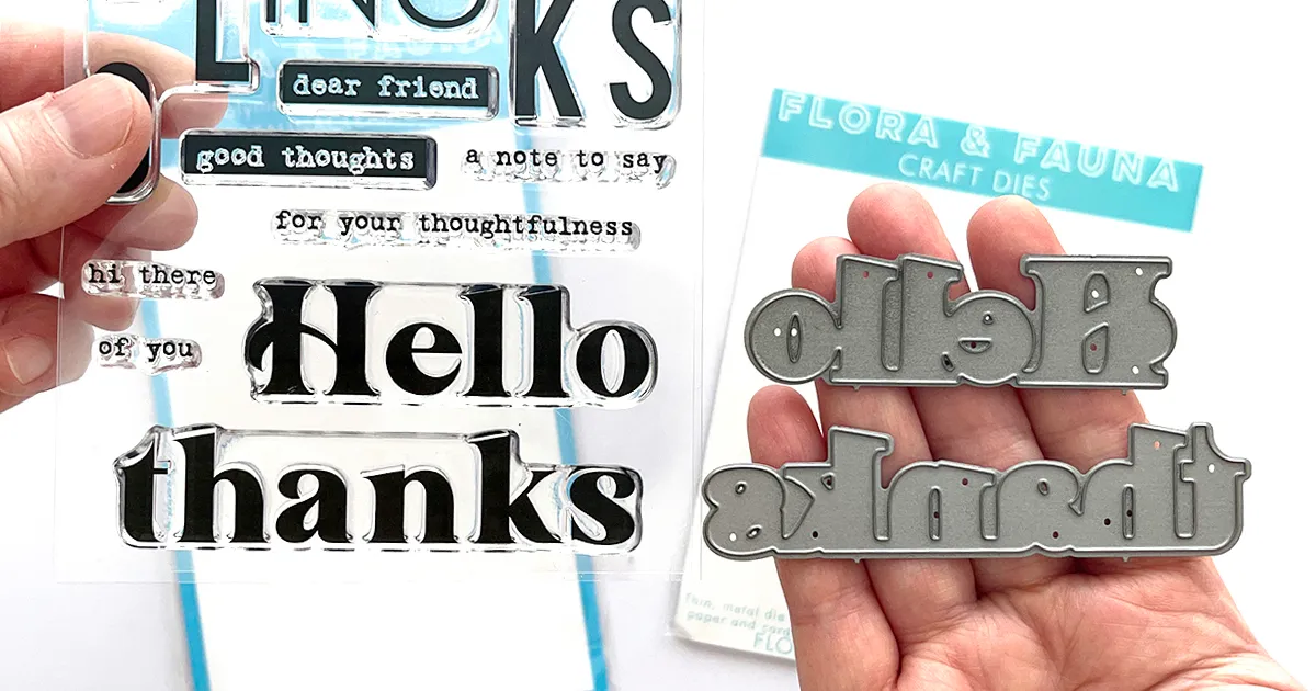 スタンプ＆ダイカットのフレーズの作り方（スタンプにコーディネートダイをぴったり合わせる方法）