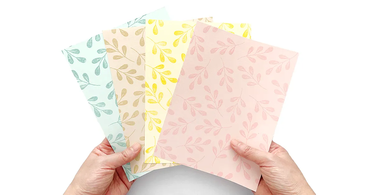 スタンプの基本テクニック：トーンオントーン（tone on tone）スタンピング
