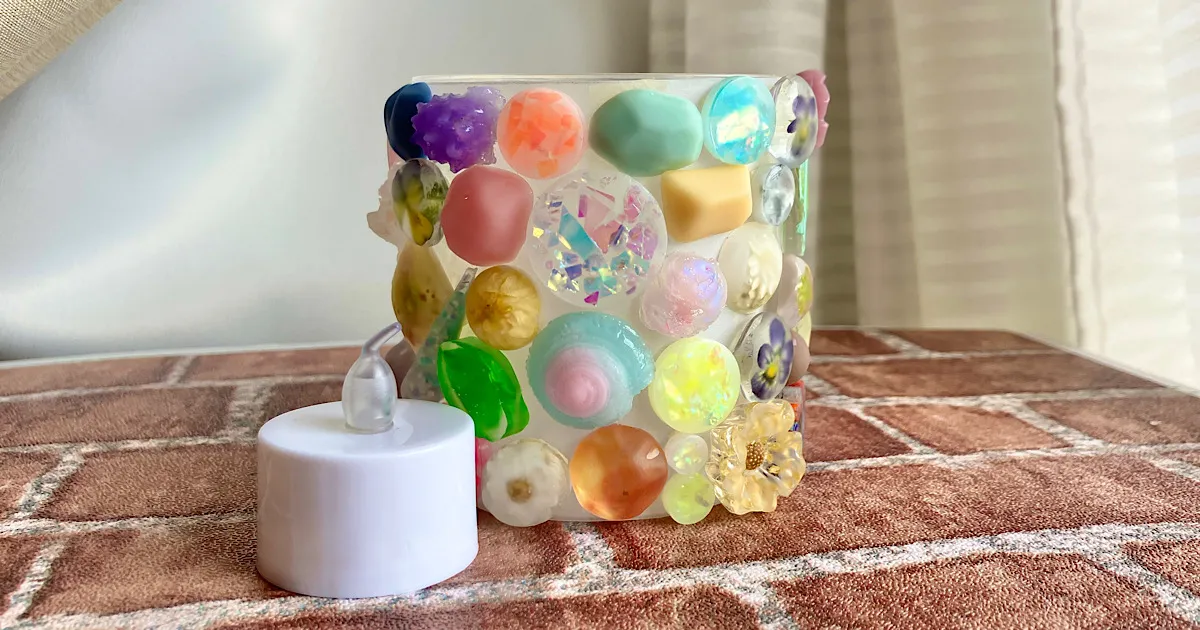 夏休みの自由工作に！秘密の材料とレジンで作るシーグラス風ランプシェード