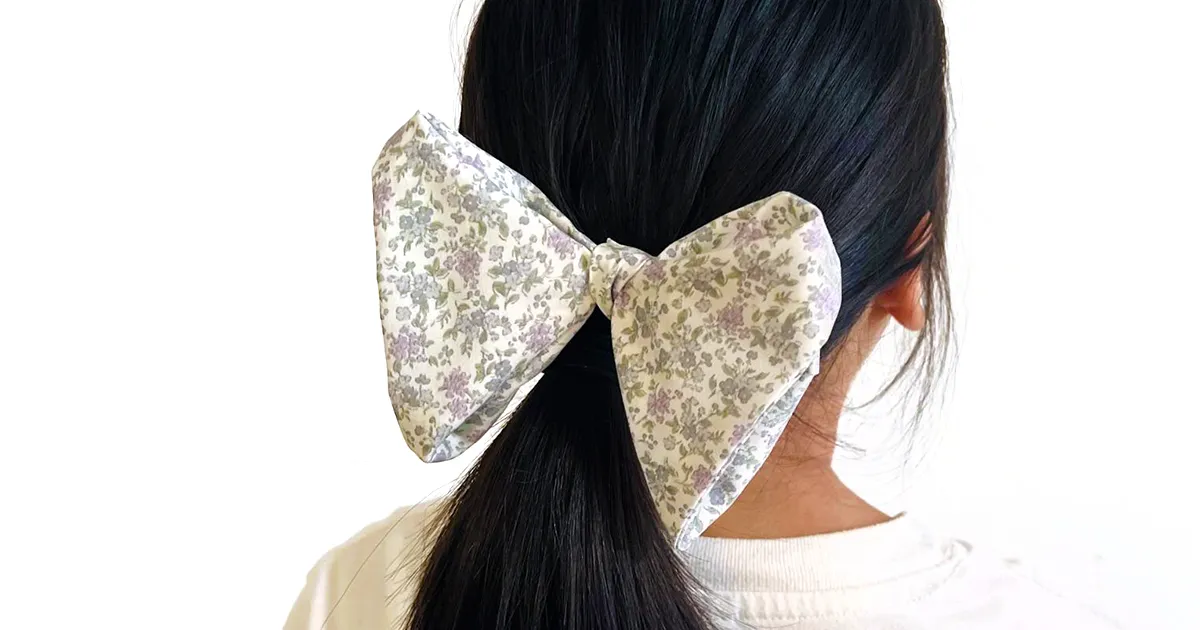 インパクト大のヘアアクセサリーに！気軽に作れるふんわり可愛い布製立体リボン