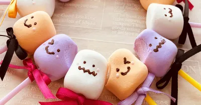 ハロウィンおばけマシュマロの作り方