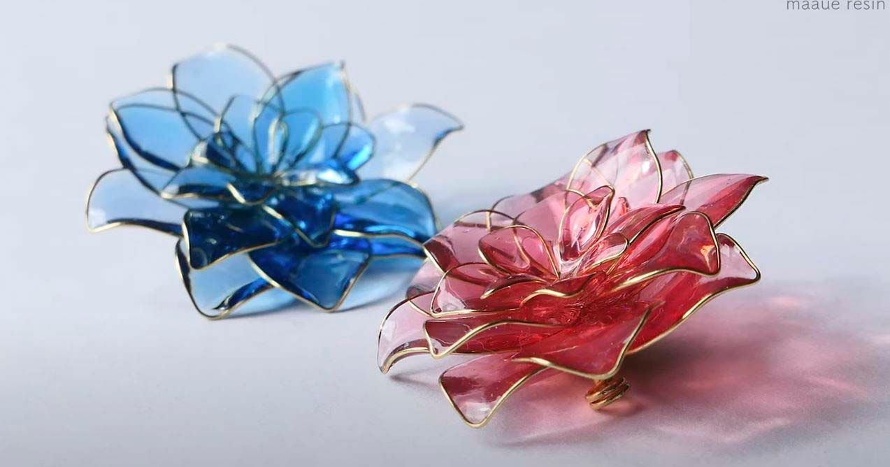 立体感抜群！マスキングテープを使わないワイヤーとレジンの花びらの