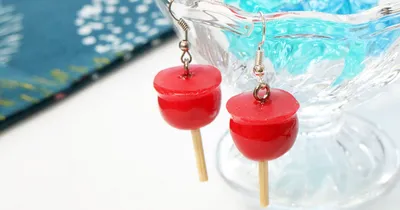 お祭りにもぴったり♪りんご飴ピアスの作り方