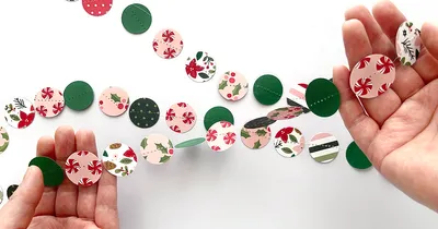 サークルパンチとミシンで作るかんたんペーパーガーランド