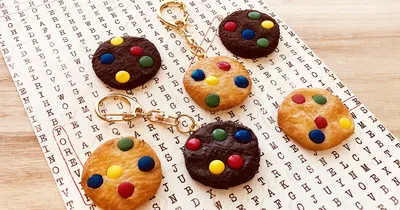 チョコ入りクッキーのフェイクスイーツキーホルダーの作り方