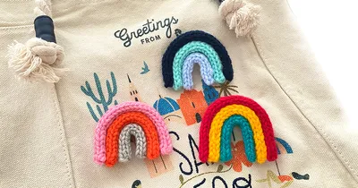 フレンチニットの虹のブローチの作り方