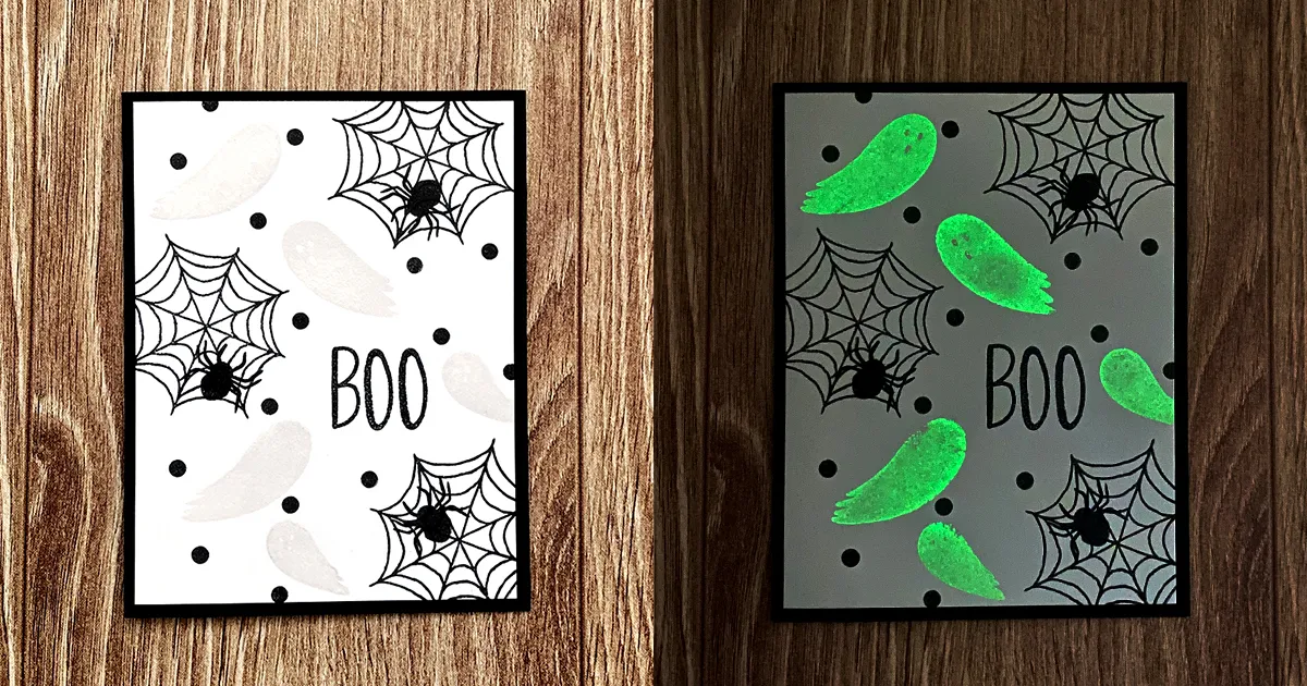 暗闇でぼわっと光るオバケのハロウィンカードの作り方