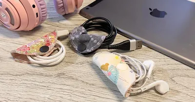 簡単で可愛い！男性へのプレゼントにも！布製コードホルダーの作り方