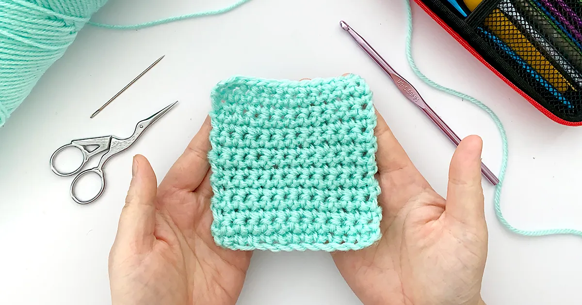 かぎ針で細編みのスワッチを編んでみよう！