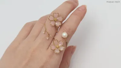 春コーデのワンポイントに！ぴったりサイズのレジンの桜の指輪の作り方