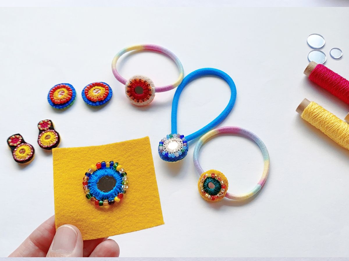 ハッピーになれるお守り刺繍ミラー刺繍の基本 | croccha