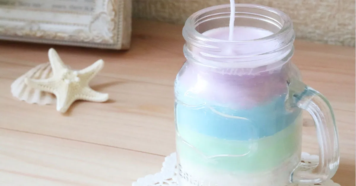 残ったクレヨン活用！メイソンジャーカラフルキャンドルを作ろう！手作りキャンドルの作り方