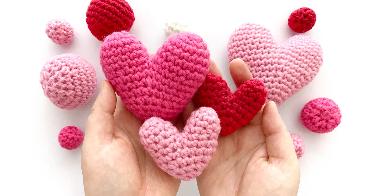 細編みのハートの作り方