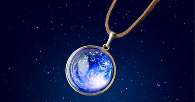 レジンで作る半球型のプラネタリウムペンダント
