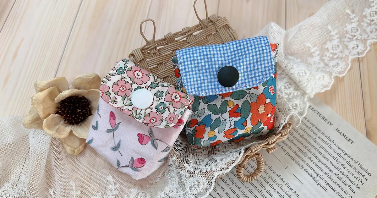 可愛さと実用性を兼ねたスナップボタン付きの小さなポーチの作り方