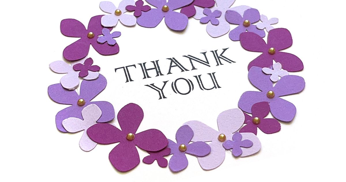 大好きなマーサスチュワートのパンチで作るあじさいのリース