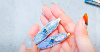 チェコビーズとビジューのアンティーク風ビース刺繍ヘアクリップの作り方