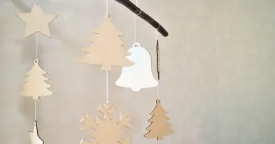 簡単！木製クリスマスモビールの作り方