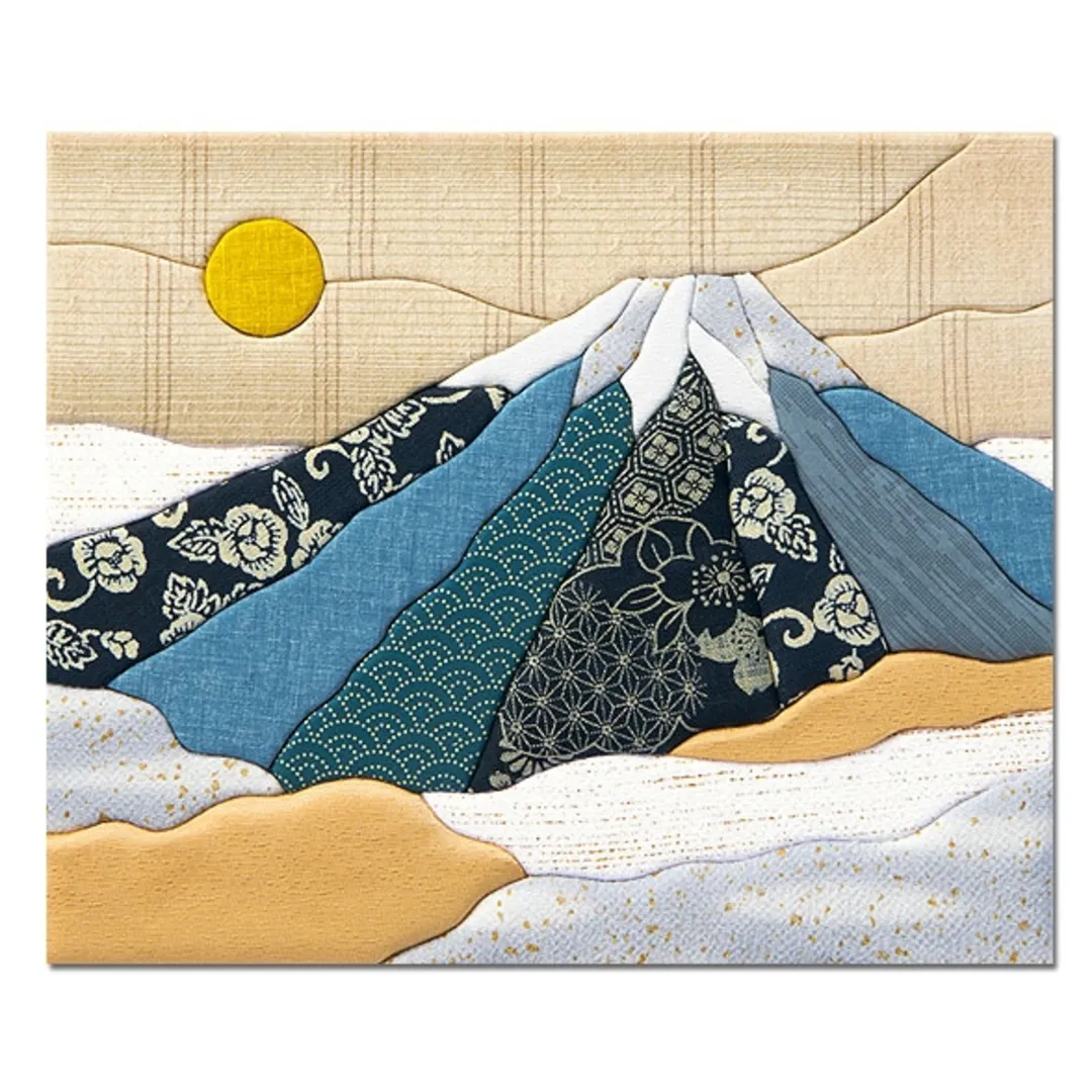 きめこみ・藍の富士山