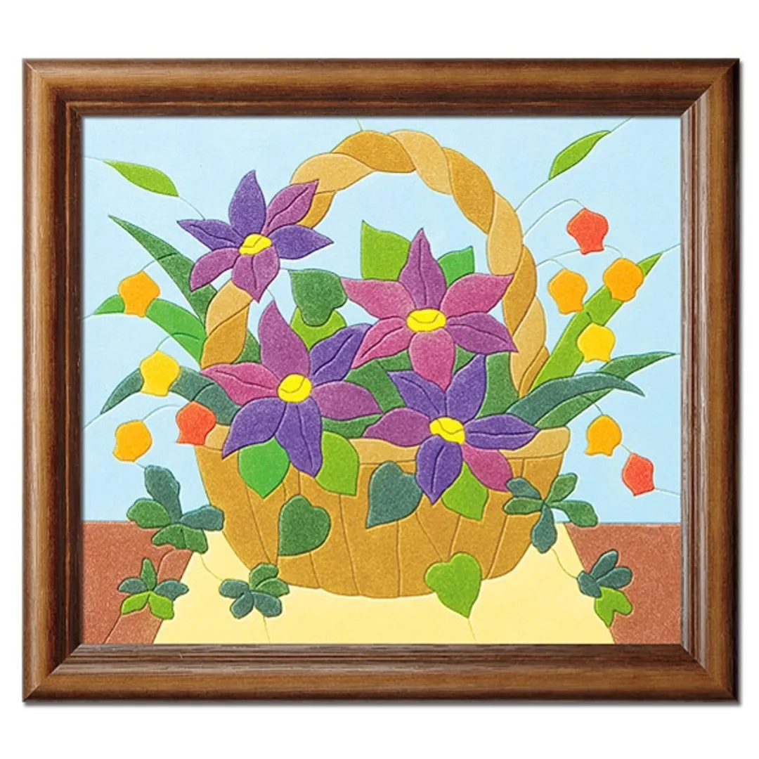 パウダーアート・クレマチスの花かご（大）
