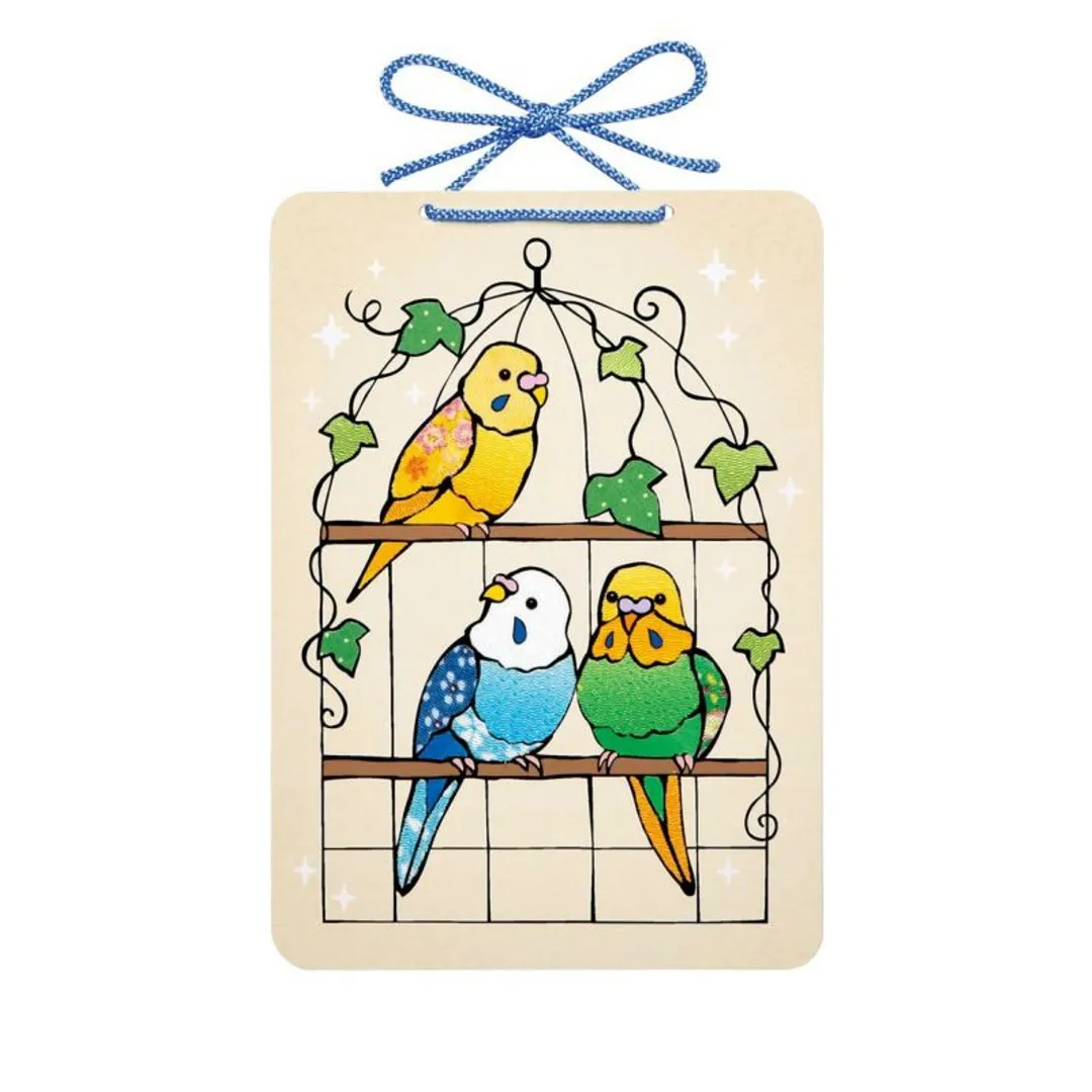 シールはり絵・インコ
