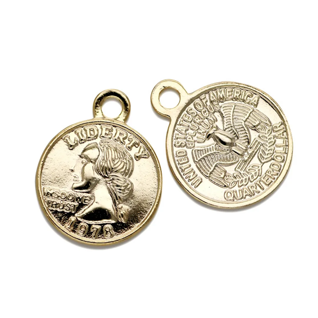メタルパーツ / コイン（1331） / G5 / 13mm / 2pcs