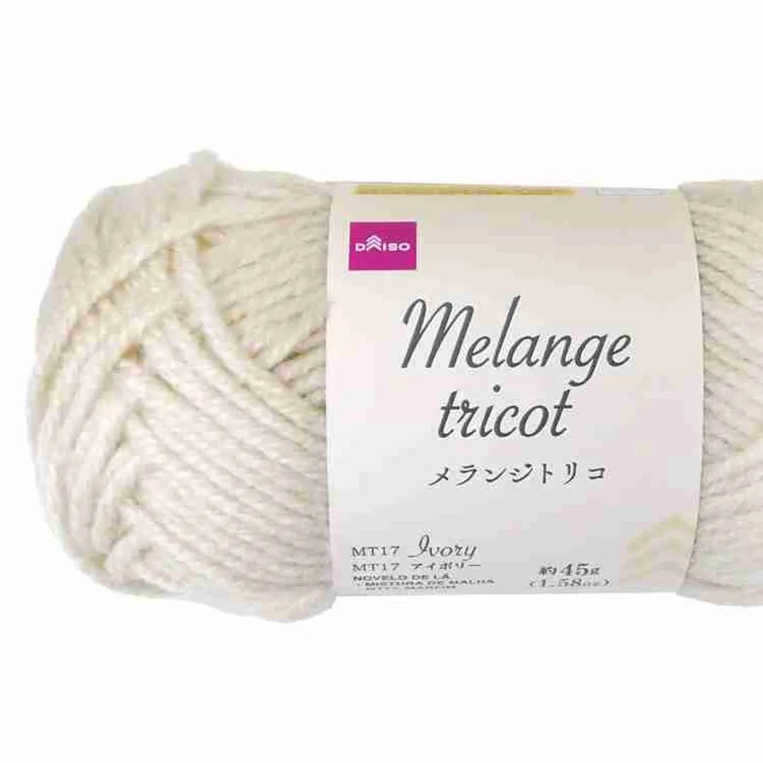毛糸（メランジトリコ、ＭＴ１７、アイボリー）４５ｇ
