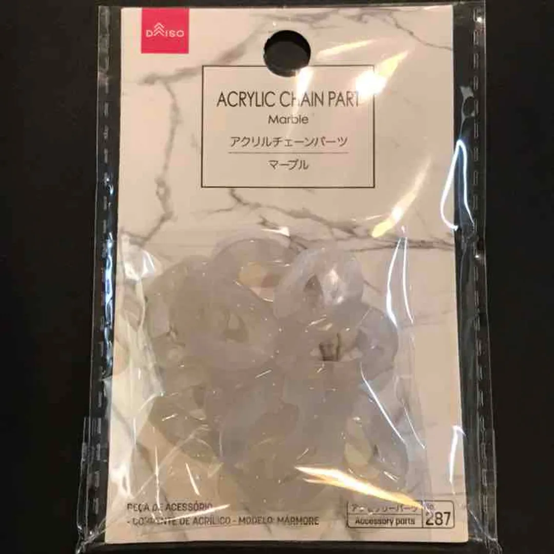 アクリルチェーンパーツ マーブル