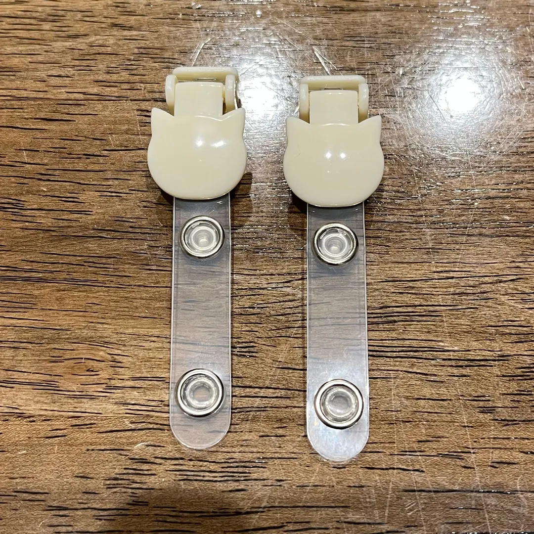 バンドクリップ（ねこ型、オフホワイト）