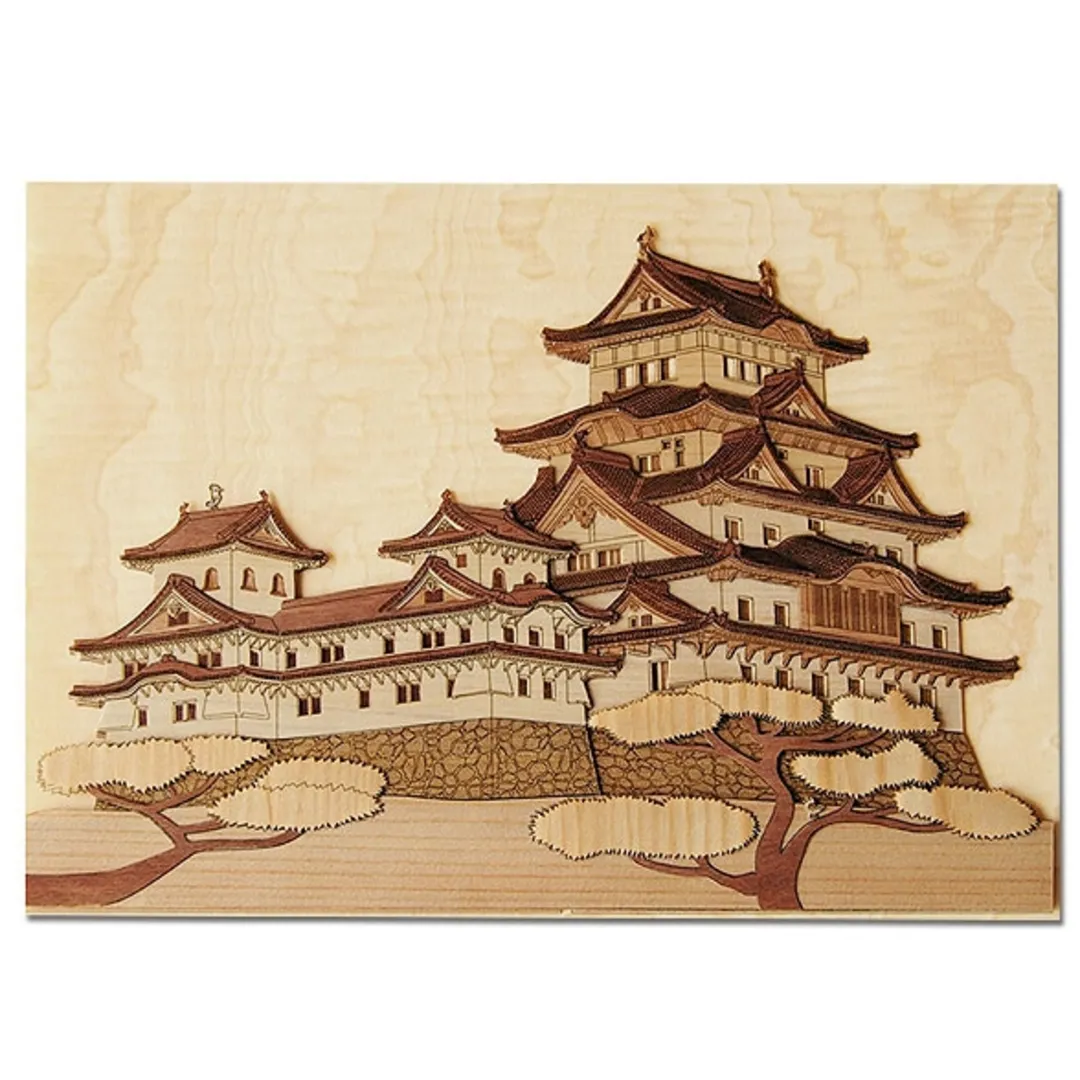 さくらほりきりさんのDIY作品 | 木はり絵　姫路城