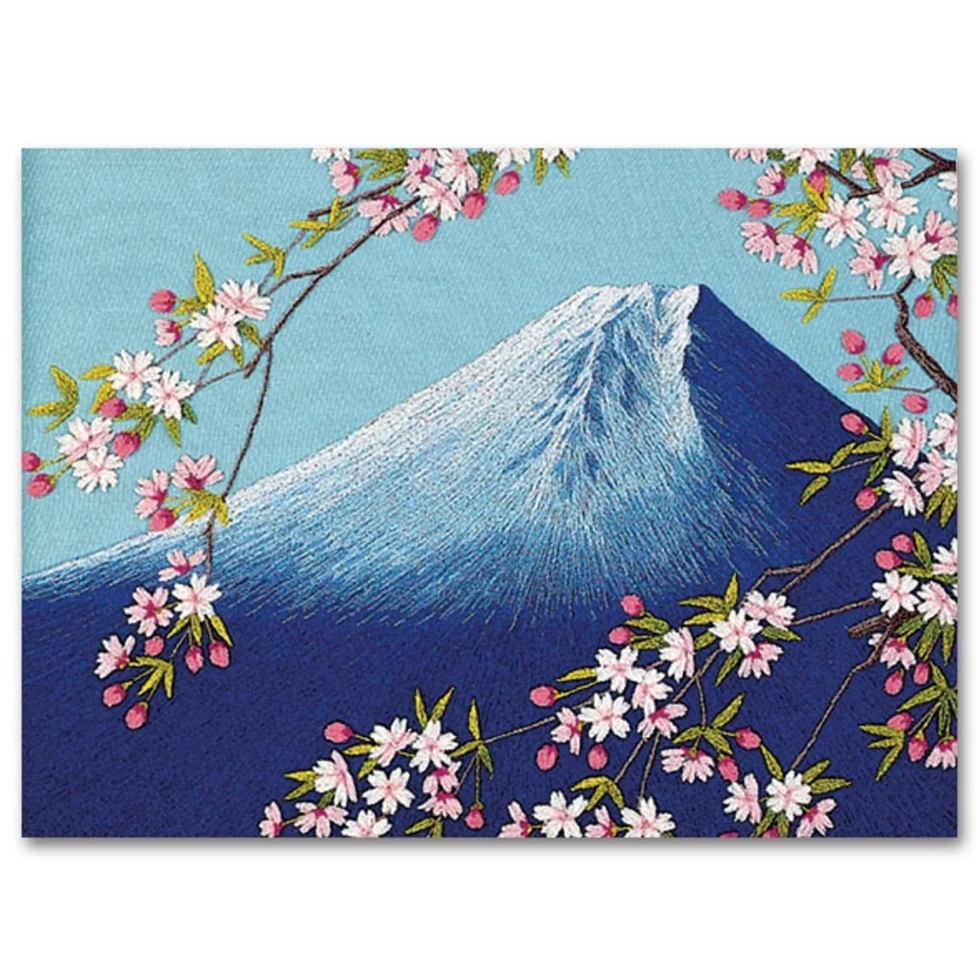 さくらほりきりさんの刺しゅう作品 | 天然杉の額(セピア)