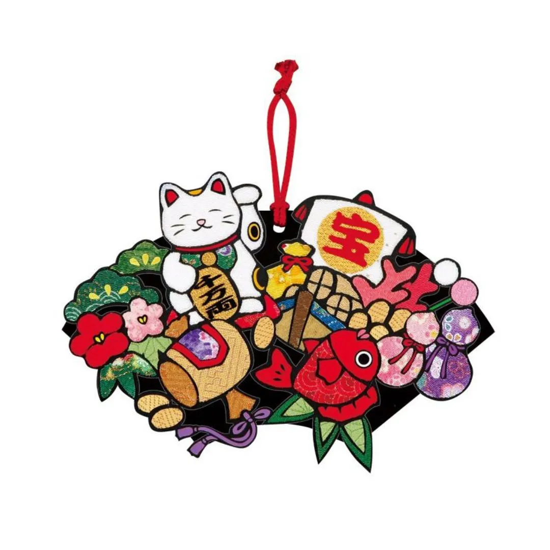 さくらほりきりさんのペーパー
クラフト作品 | シールはり絵・招福扇飾り
