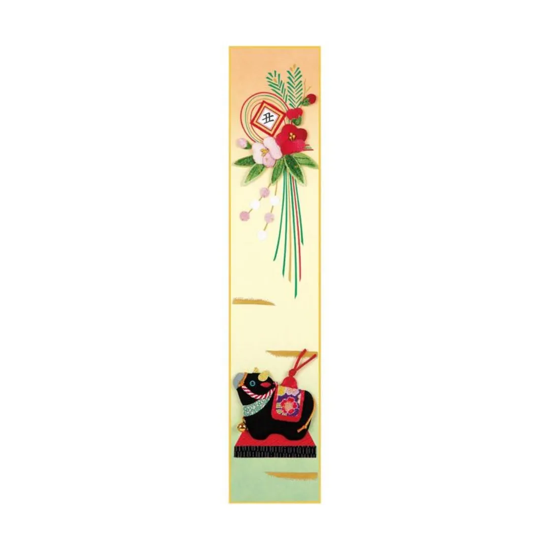 さくらほりきりさんのパッチワーク・キルト作品 | 布押絵・祝い梅鈴丑