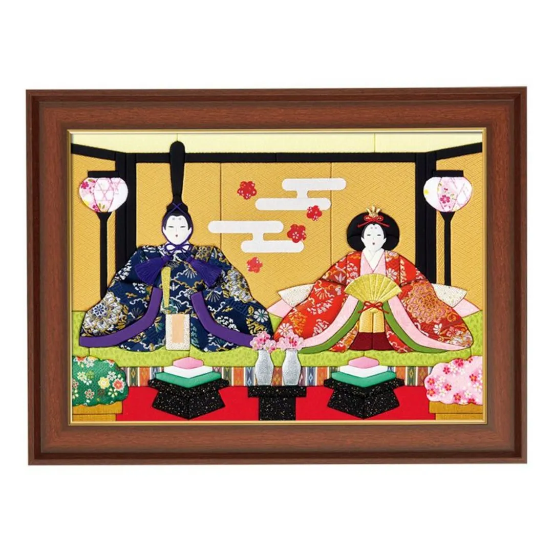 さくらほりきりさんのパッチワーク・キルト作品 | きめこみ特大・壮麗親王雛（正絹・幅広額）