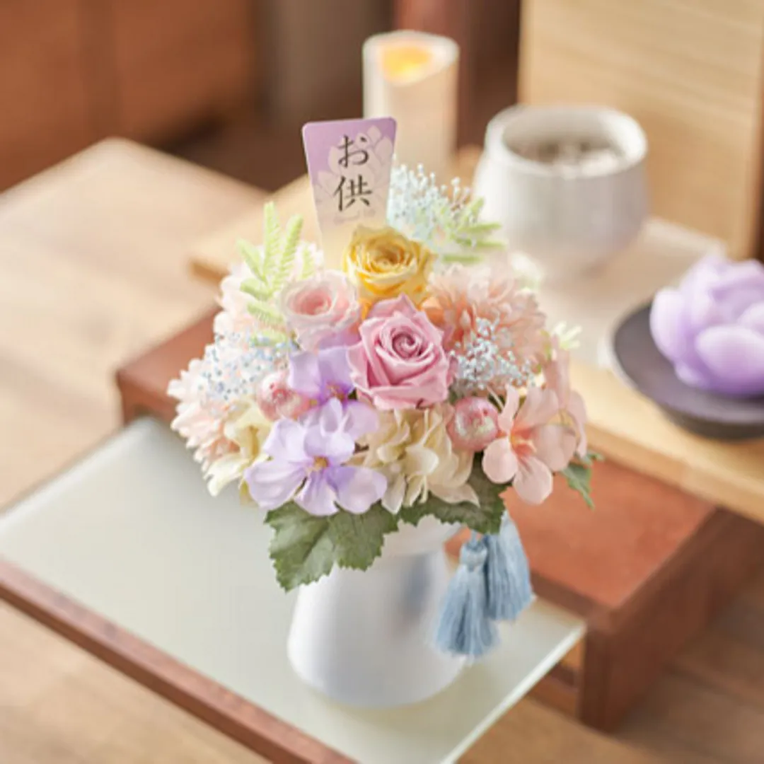 マイフラさんのフラワークラフト作品 | 東京堂オリジナル　紅莉栖（くりす）　供花 アレンジメント　リ...