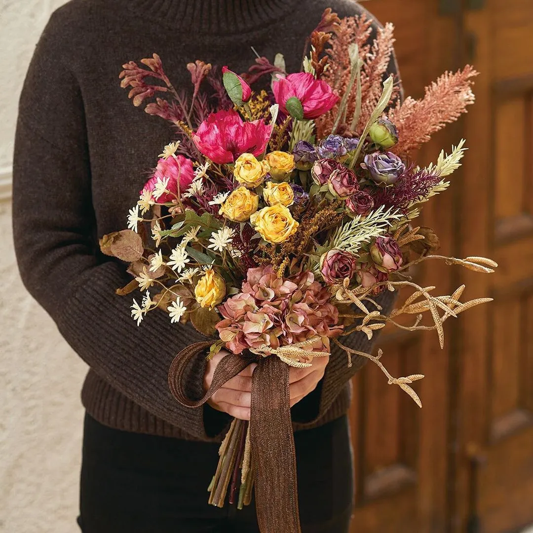 マイフラさんのフラワークラフト作品 | 【造花】MAGIQ(東京堂)/マチュアハイドレンジア ダーク...