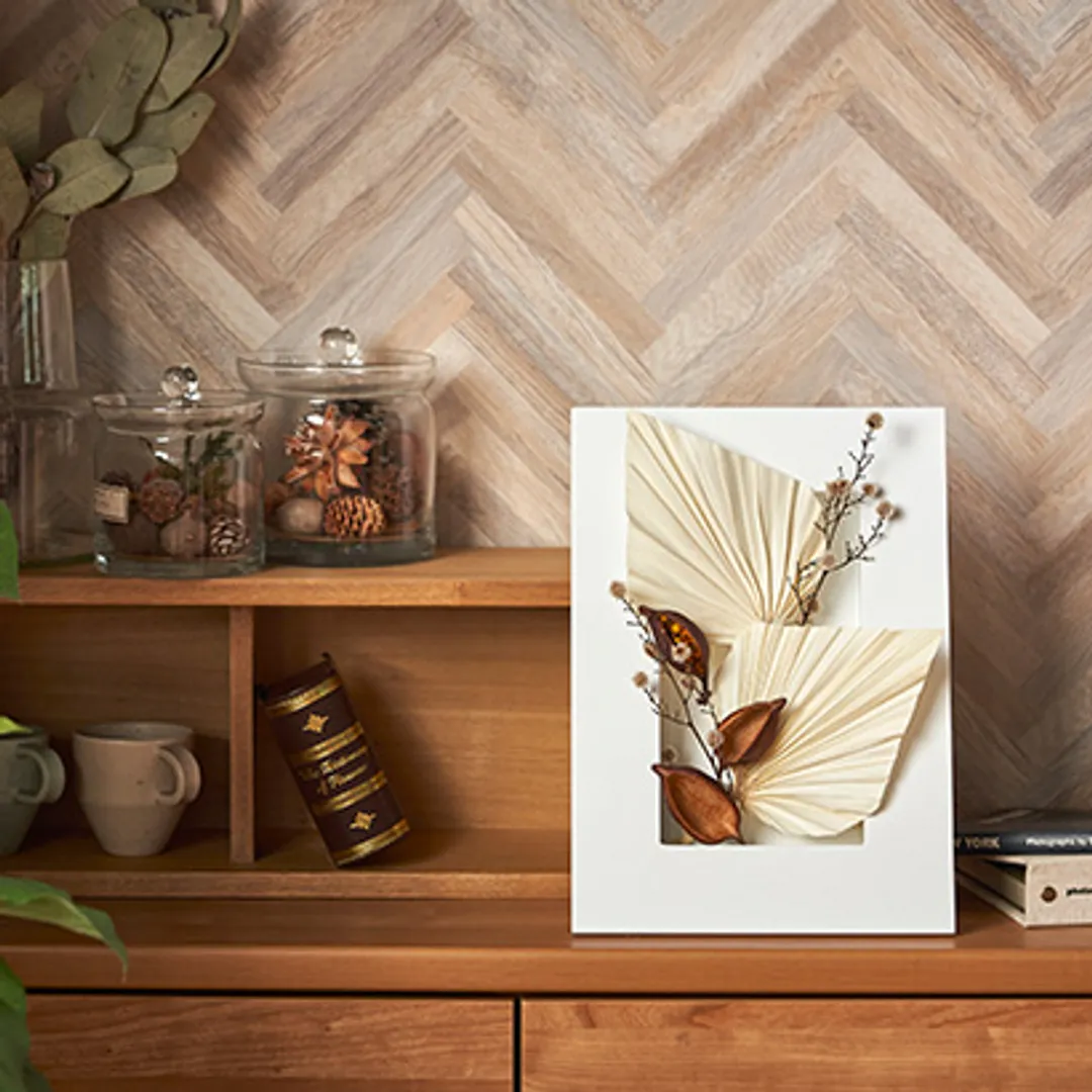 マイフラさんのフラワークラフト作品 | ちょこウォール　ドライフレーム　アレンジメント　ドライフラワ...