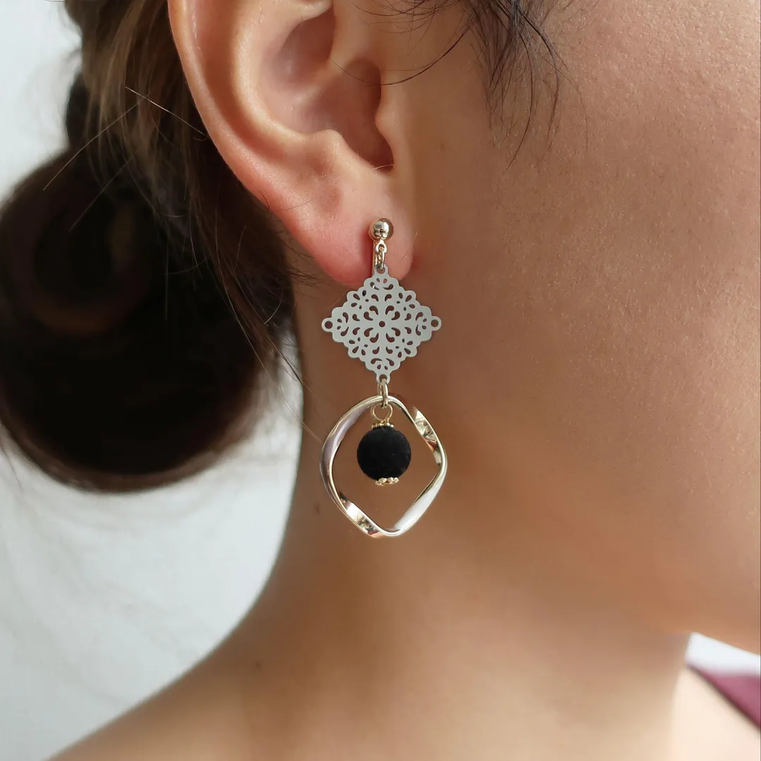 partsclubさんのパーツ
アクセサリー作品 | 透かしパーツ（カラー塗装・4176） / GY / 約20×...