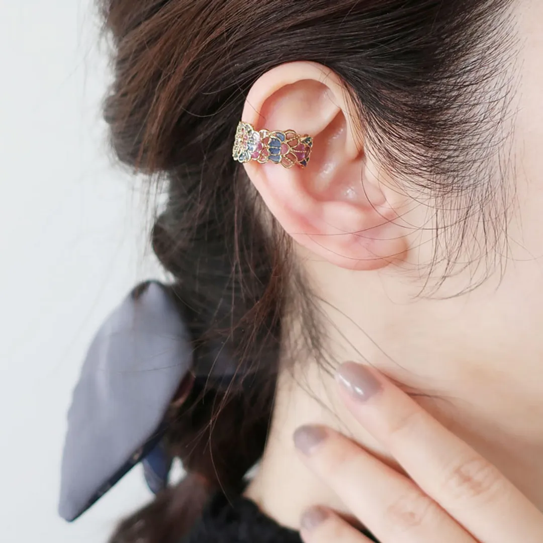 partsclubさんのレジン作品 | イヤーカフ・リング（フラワー・4336） / G5