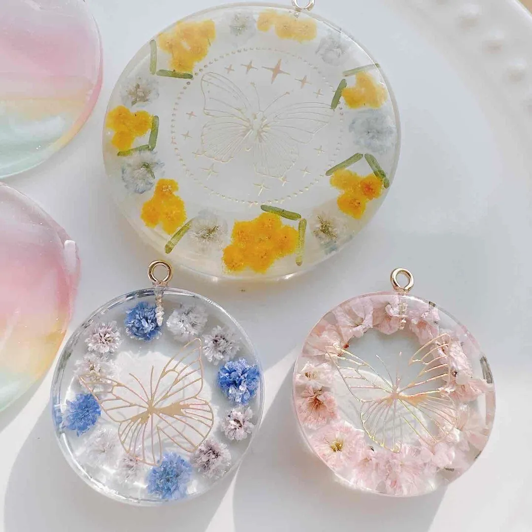 ef.handmadeさんのレジン作品 | シリコンモールド 円 丸 サークル  複数サイズ フラット ...