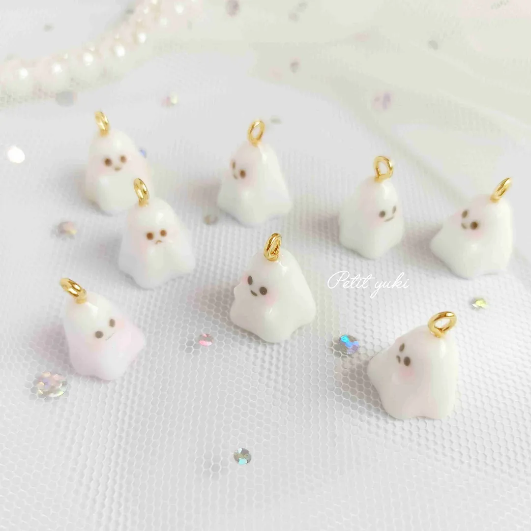 ぷちゆきさんのレジン作品 | 【3個セット】シリコンモールド 3Dモールド おばけ ゴース...