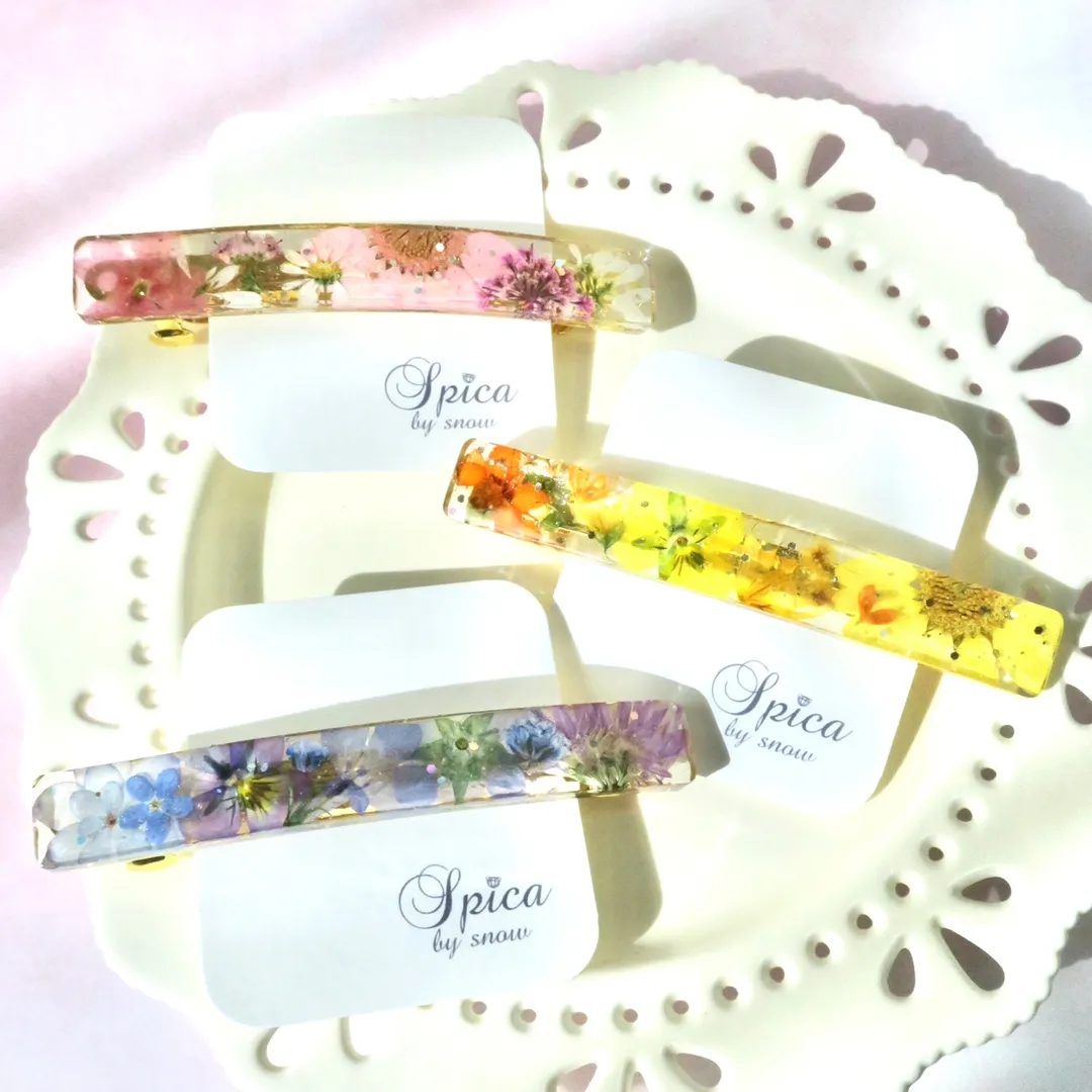 スピカゆきさんのレジン作品 | 押し花  ドライフラワー ロベリア ブルー 10枚 mflo...