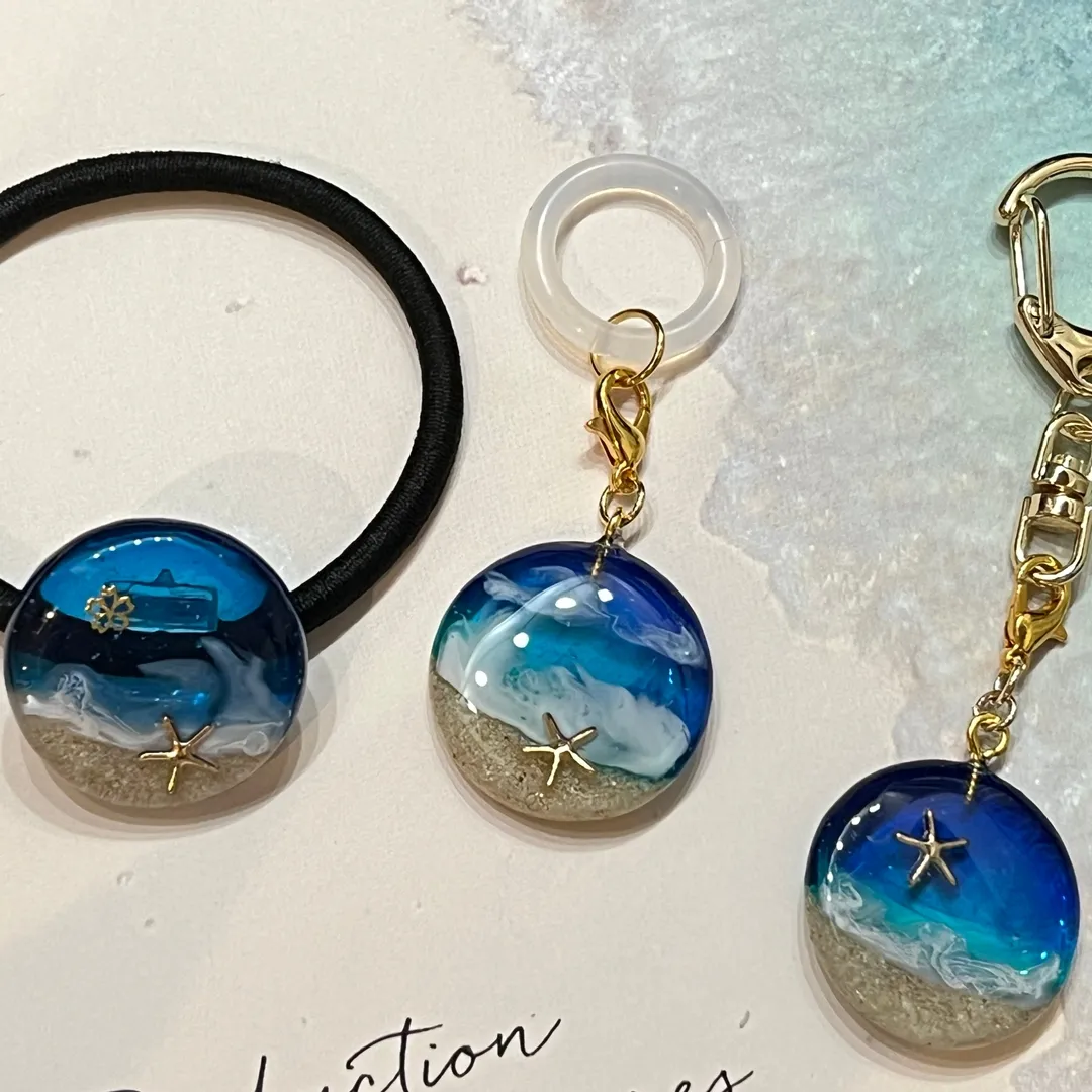 えだまめふじさんのレジン作品 | パジコ レジン用コーティング剤 星の雫【グロス ディップ70...