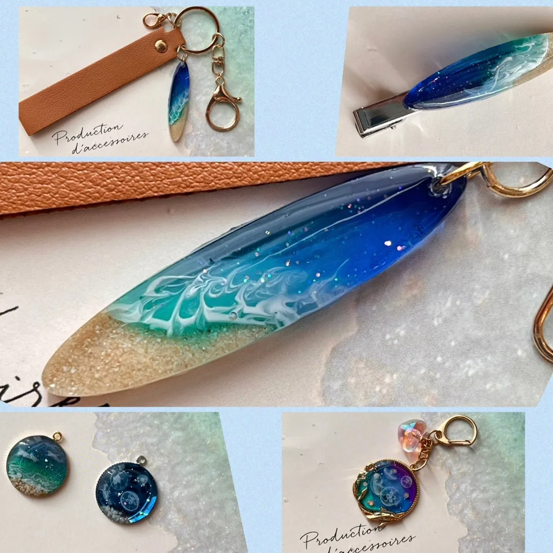 えだまめふじさんのレジン作品 | パジコ レジン用コーティング剤 星の雫【グロス ディップ70...