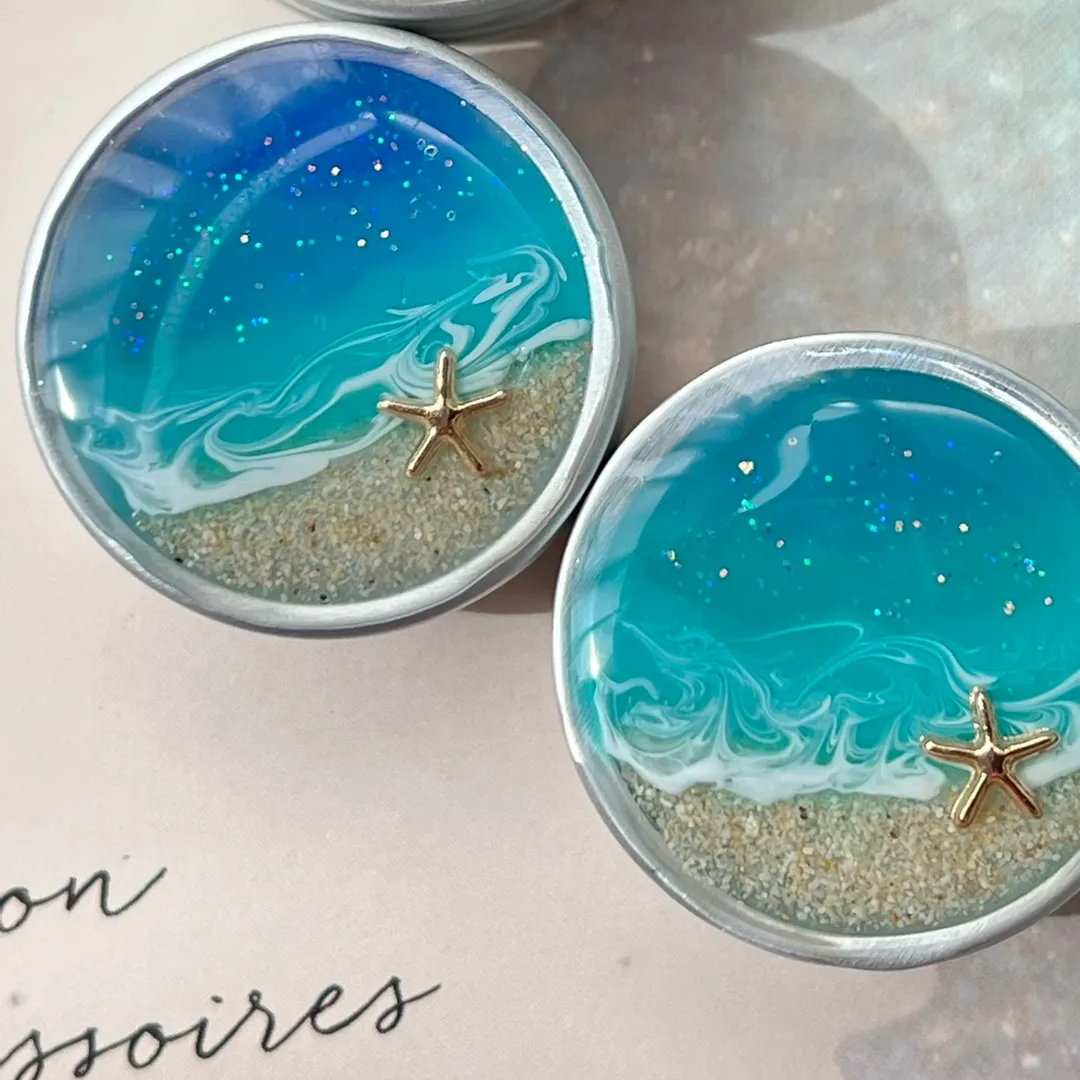 えだまめふじさんのレジン作品 | パジコ レジン用コーティング剤 星の雫【グロス ディップ70...