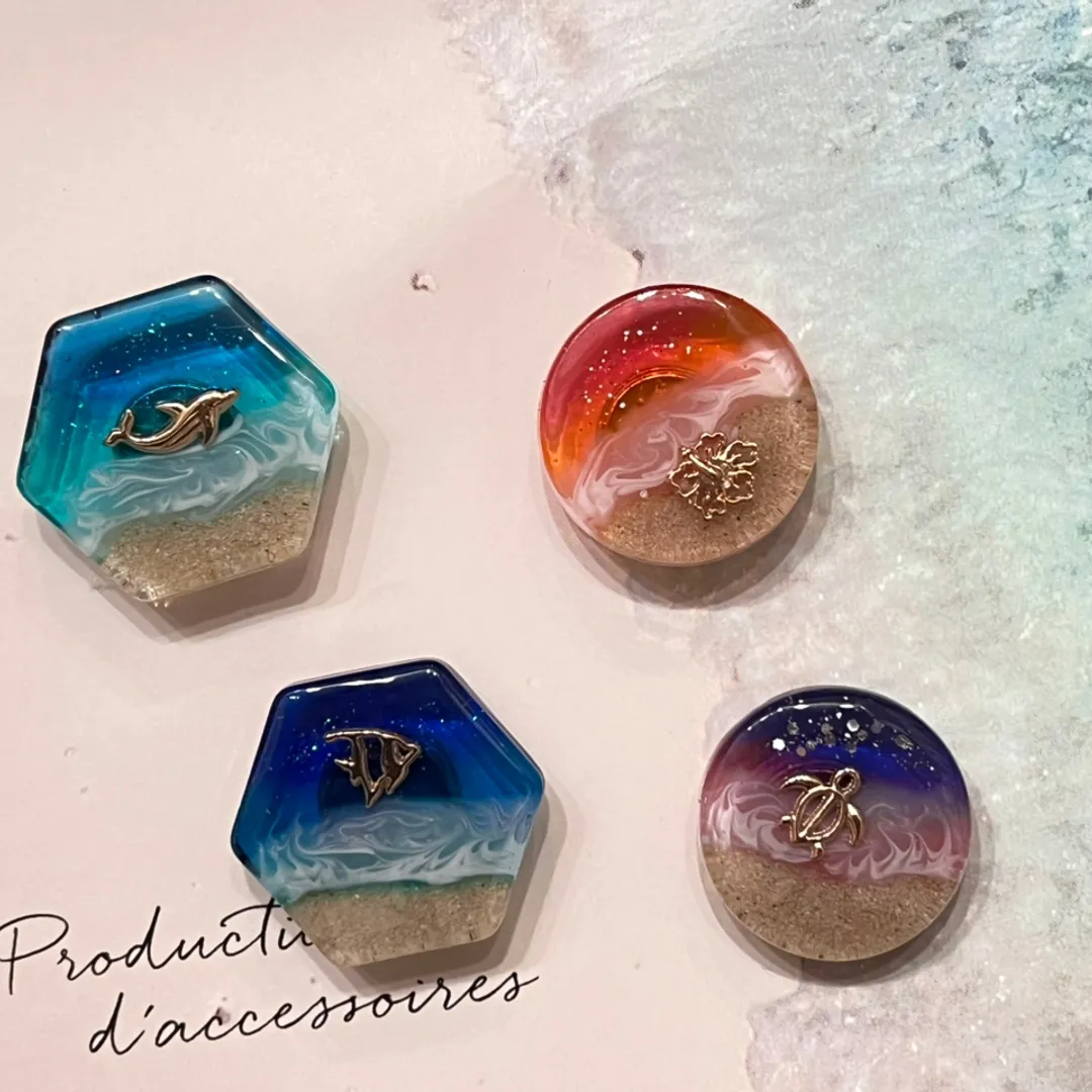 えだまめふじさんのレジン作品 | パジコ レジン用コーティング剤 星の雫【グロス ディップ70...