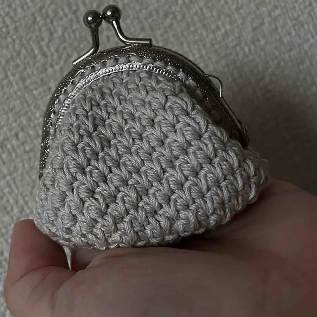 ふわちさんの編み物作品 | キラメキコットンcolor.5 がま口金 丸型6.5cm