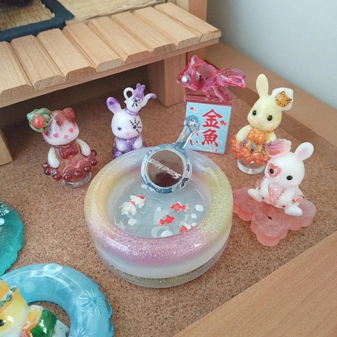 S.snowさんのレジン作品 | 【シリコン型・モールド】転写シール付き♪ 夏祭り シリコンモ...